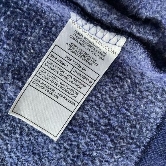 Hurley Hooded Fleece Anorak‎ Jacket Small - Picture 10 of 11